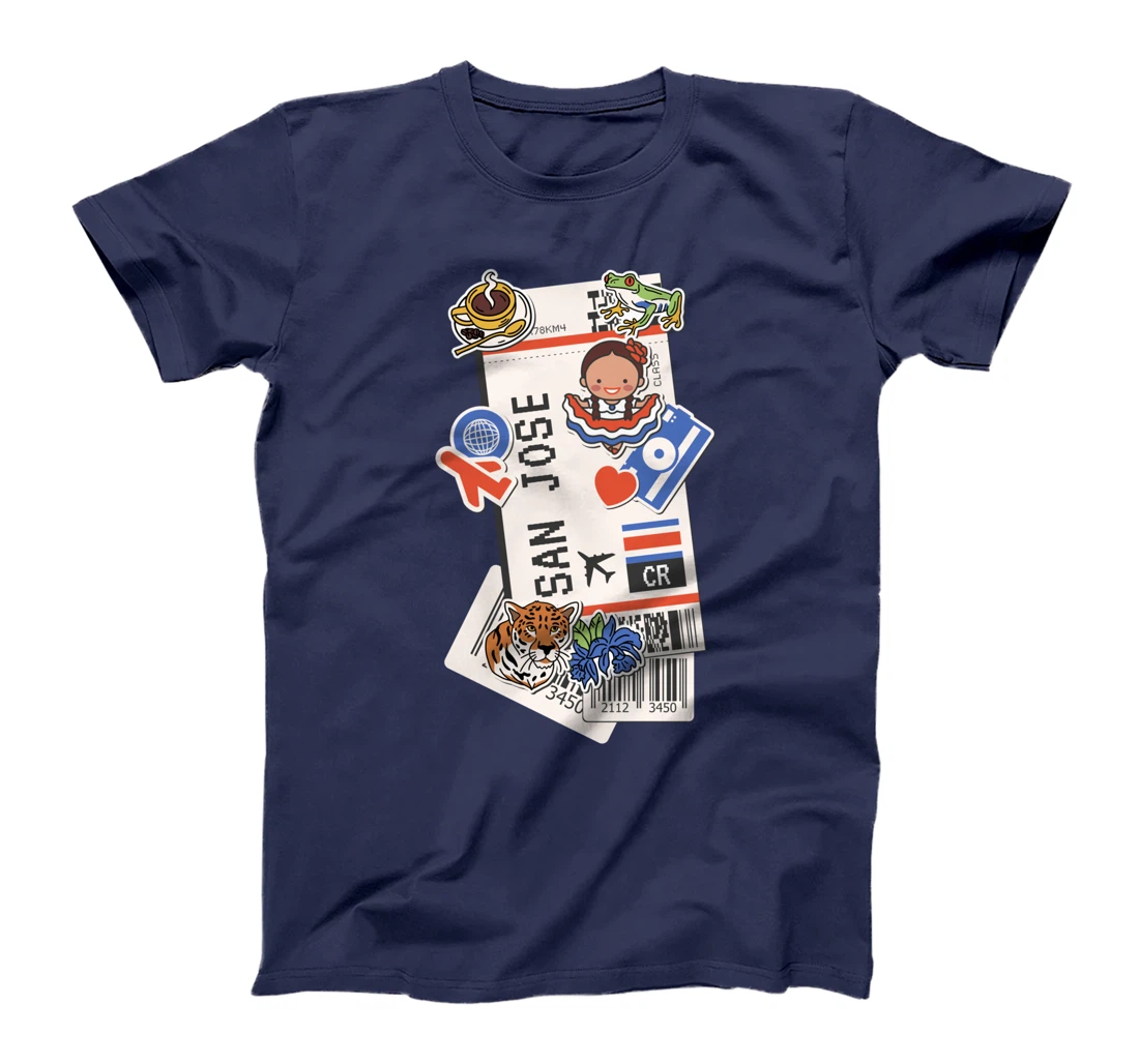 San José City Boarding Pass Travel Trip Adventures T-Shirt
