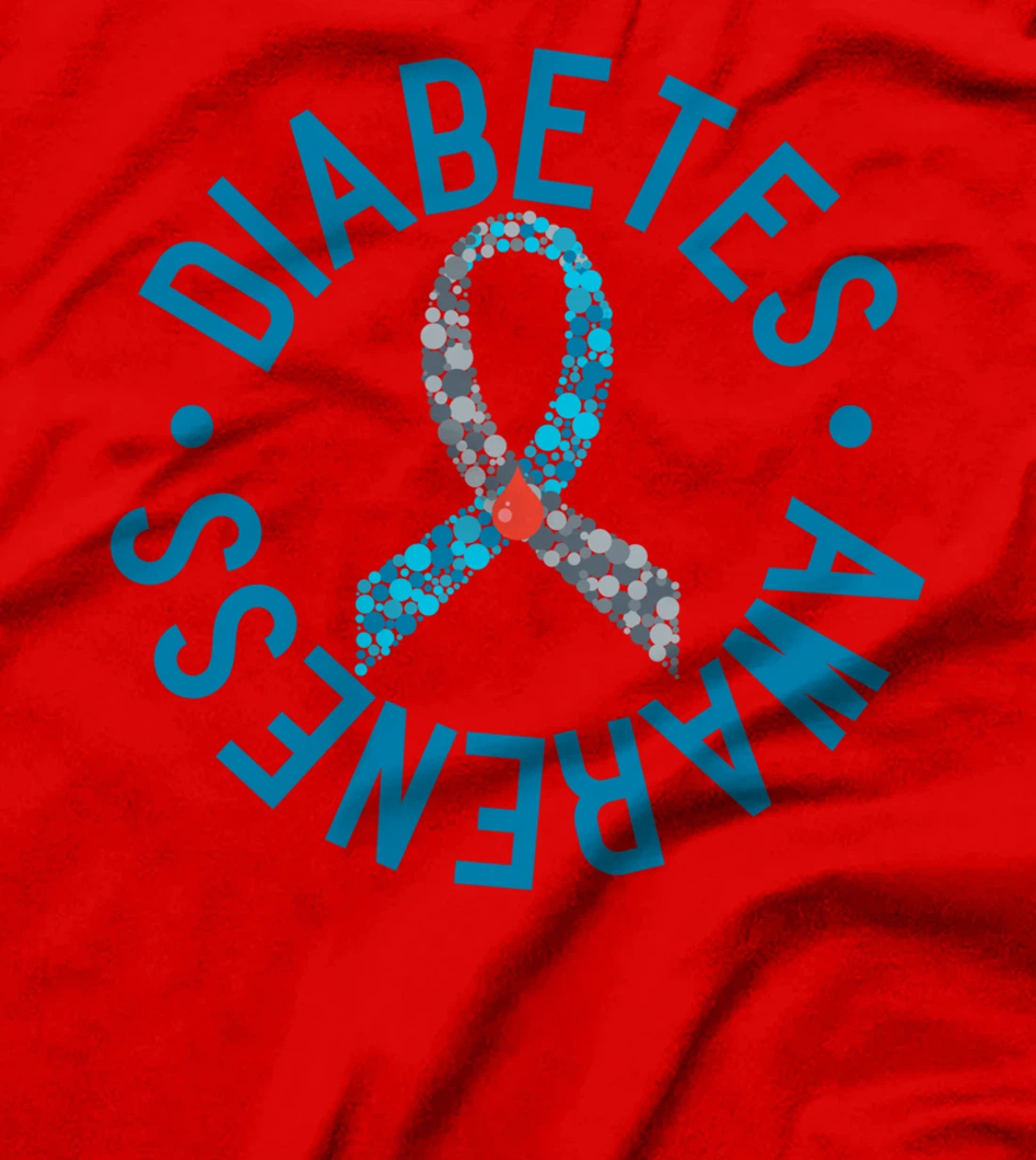 Diabetes Awareness Grey Blue Ribbon Support Costume T-Shirt