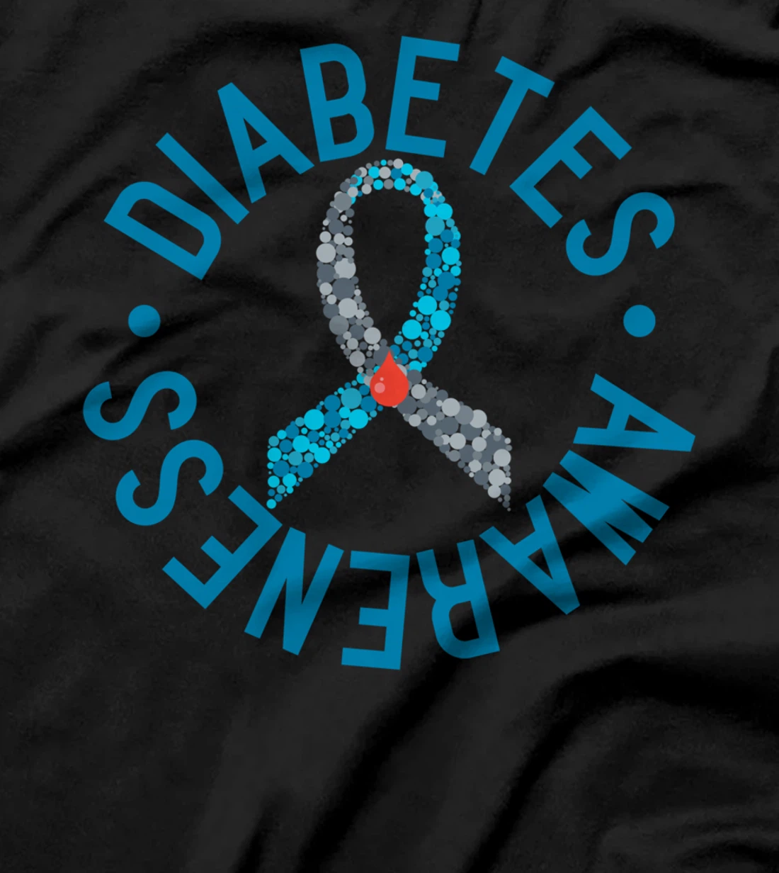 Diabetes Awareness Grey Blue Ribbon Support Costume T-Shirt