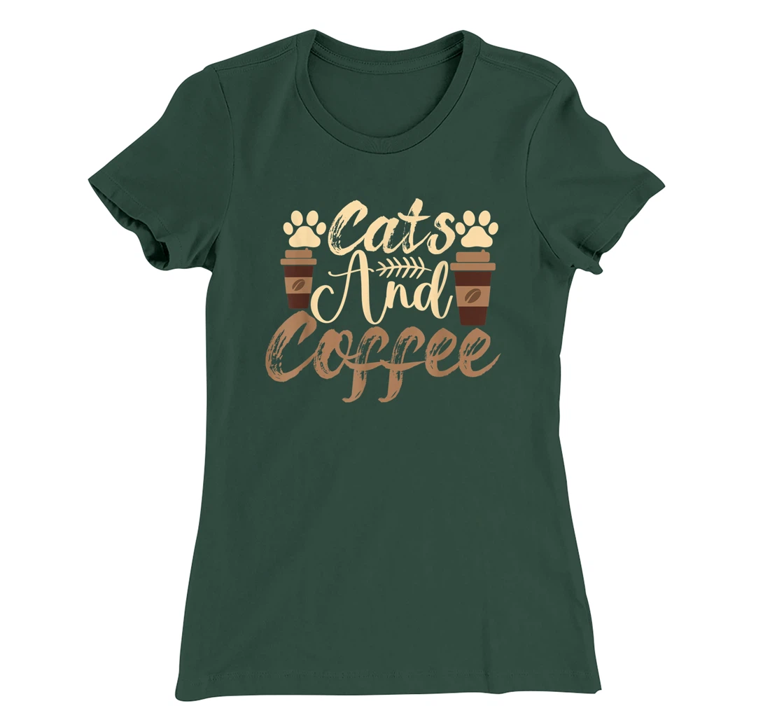 Funny Quote Vintage Azuco Coffee Cat T-Shirt, Women T-Shirt