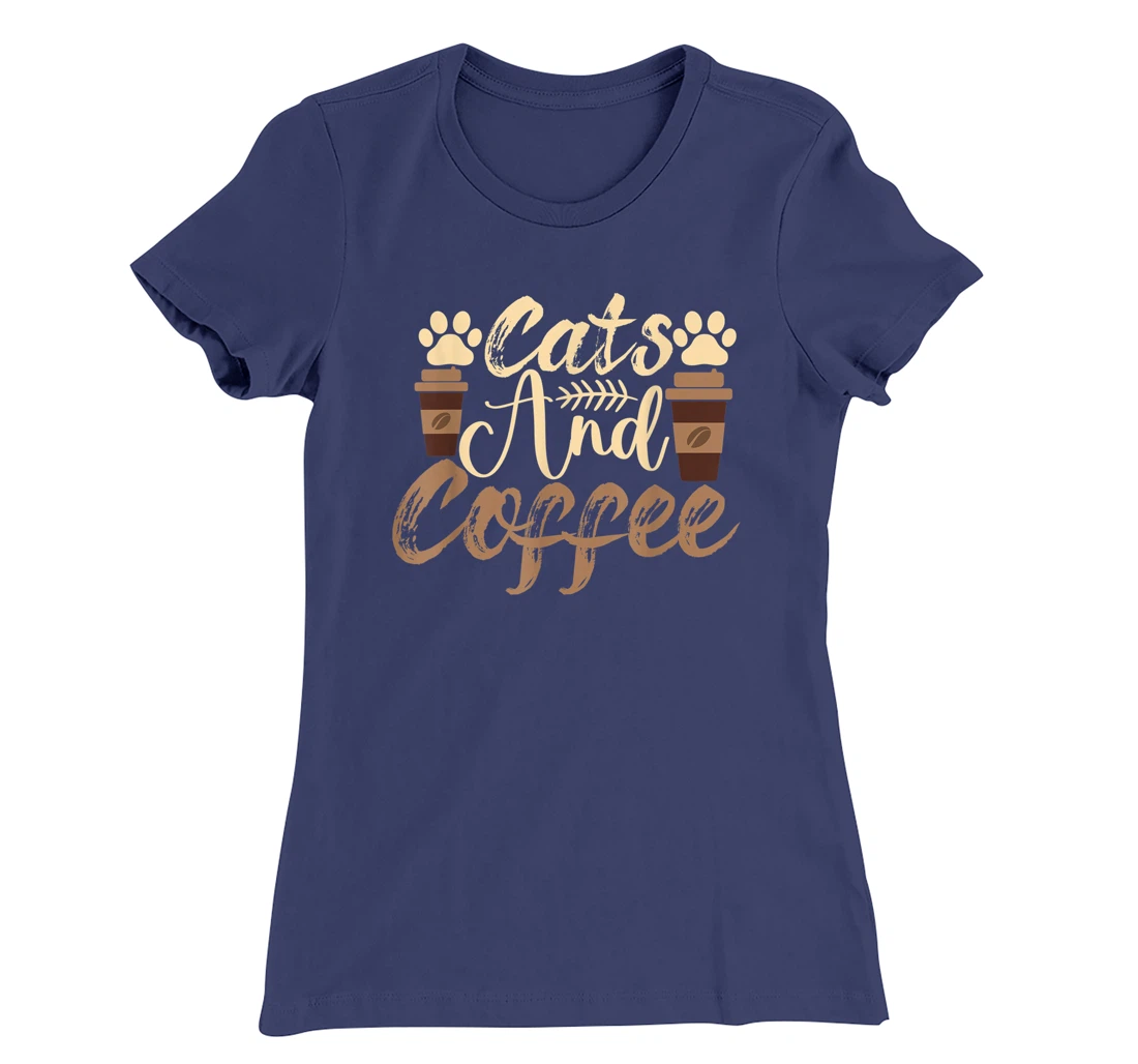 Funny Quote Vintage Azuco Coffee Cat T-Shirt, Women T-Shirt