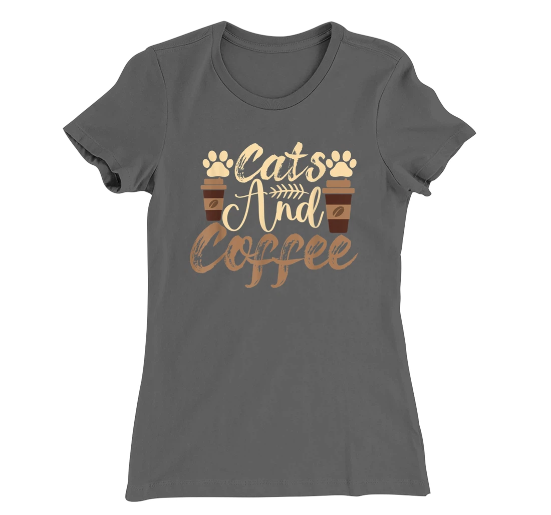 Funny Quote Vintage Azuco Coffee Cat T-Shirt, Women T-Shirt