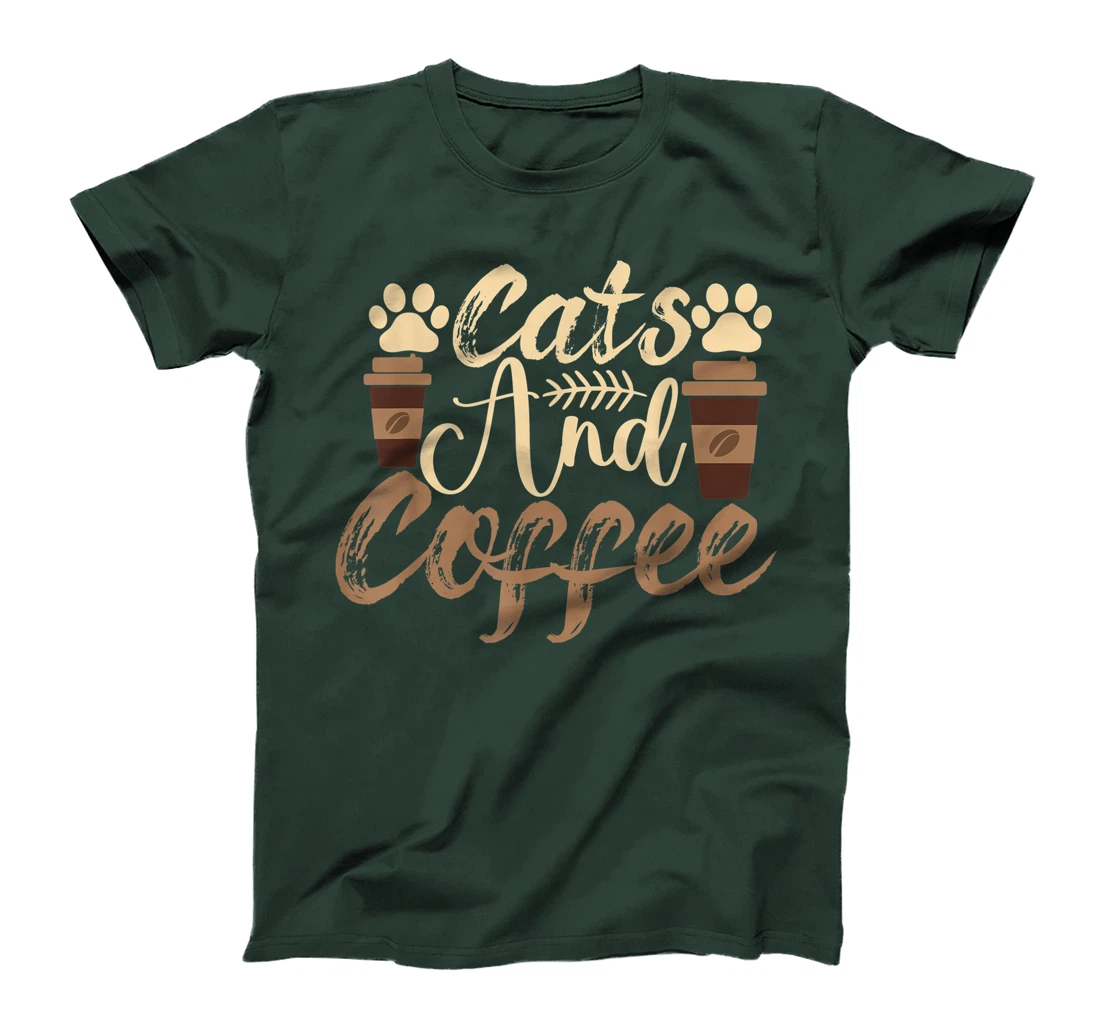 Funny Quote Vintage Azuco Coffee Cat T-Shirt, Women T-Shirt