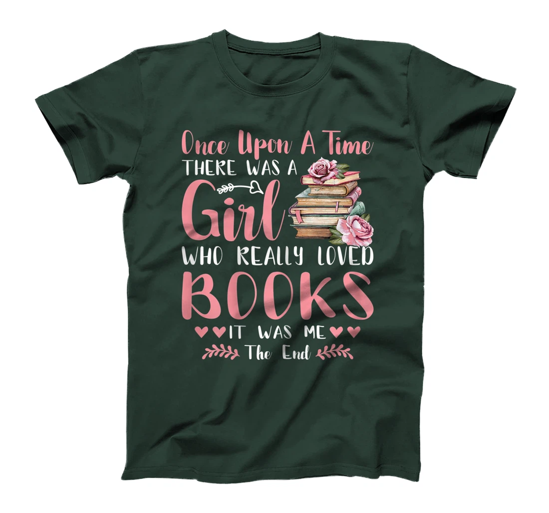 There Was A Girl Who Loved Books Reading Lover Girls Women T-Shirt, Women T-Shirt
