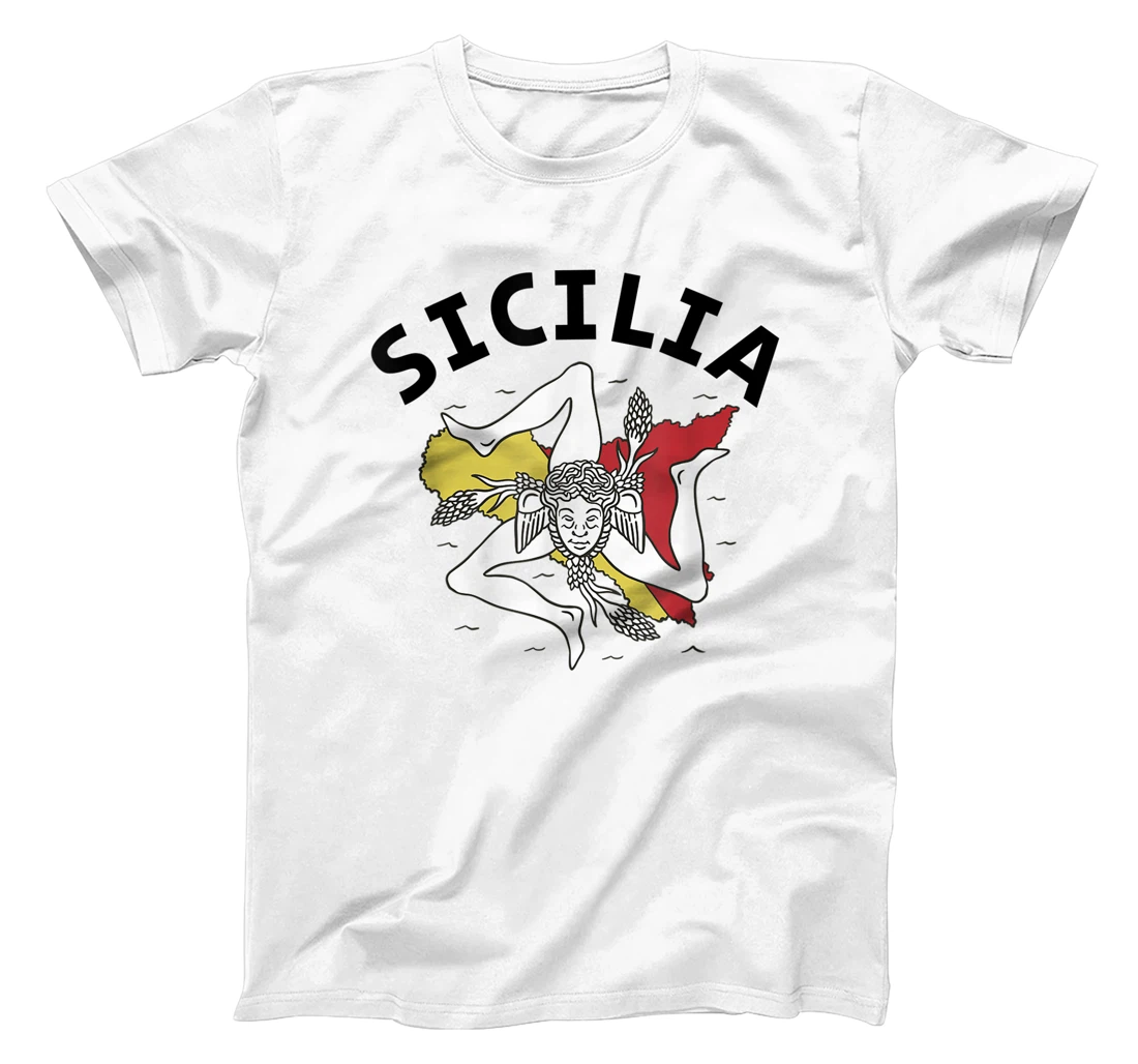 Sicilia Flag Sicily Palermo Italy T-Shirt, Kid T-Shirt and Women T-Shirt
