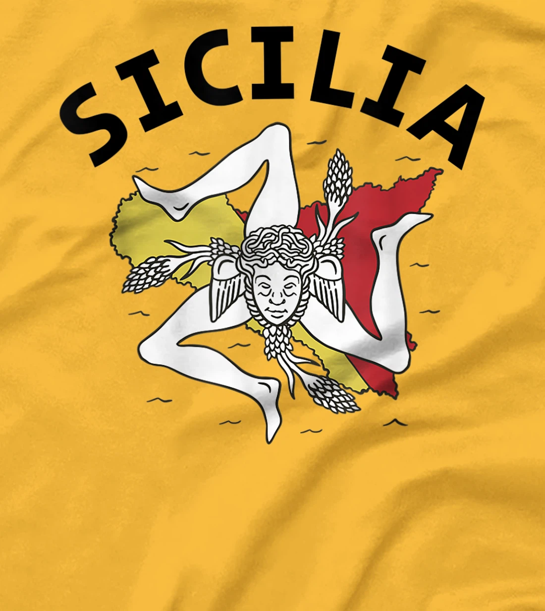 Sicilia Flag Sicily Palermo Italy T-Shirt, Kid T-Shirt and Women T-Shirt