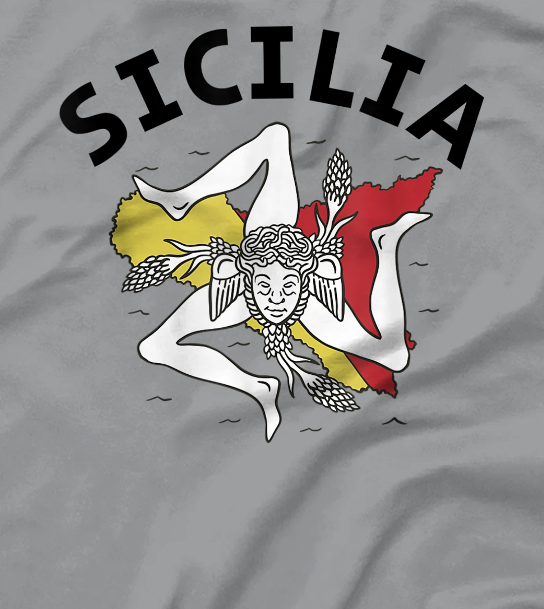 Sicilia Flag Sicily Palermo Italy T-Shirt, Kid T-Shirt and Women T-Shirt