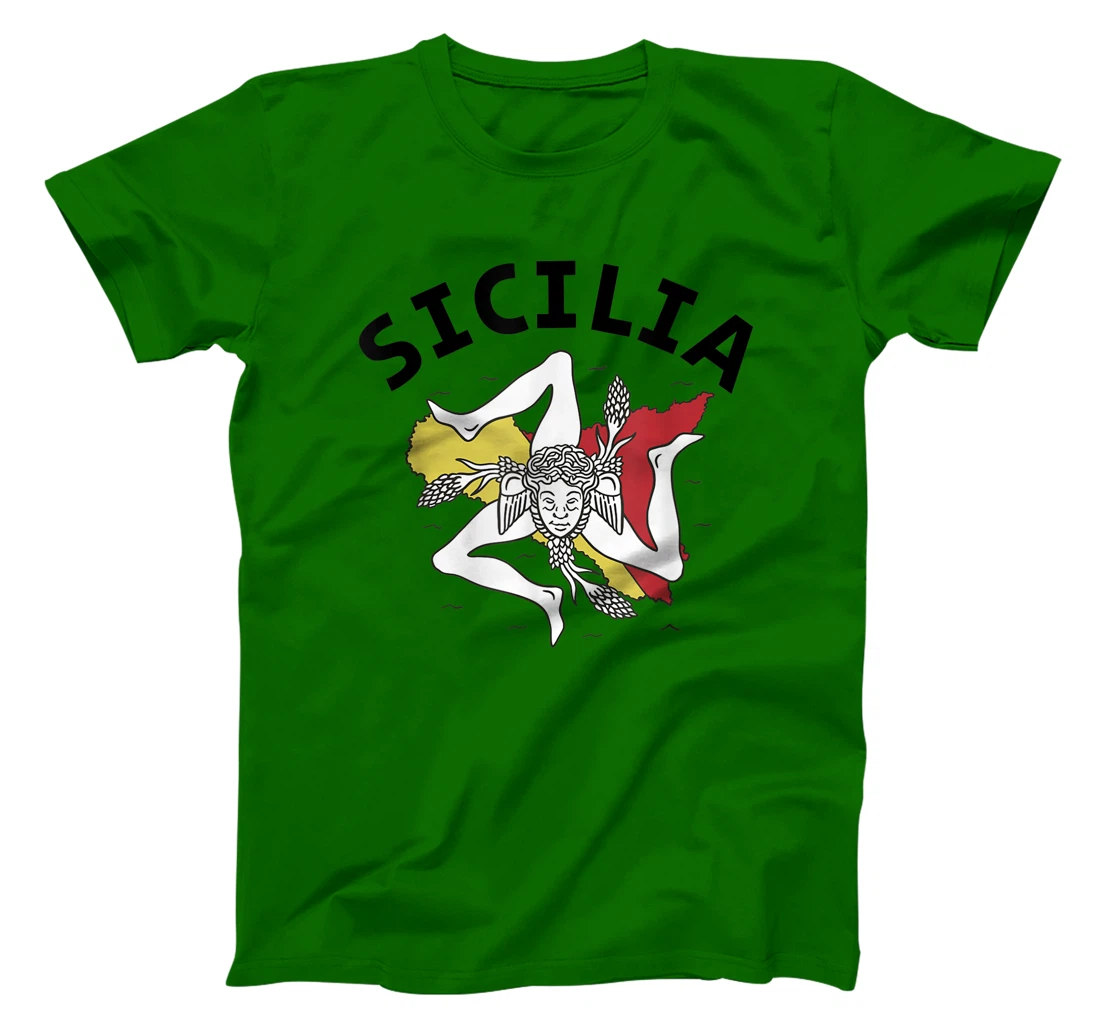 Sicilia Flag Sicily Palermo Italy T-Shirt, Kid T-Shirt and Women T-Shirt