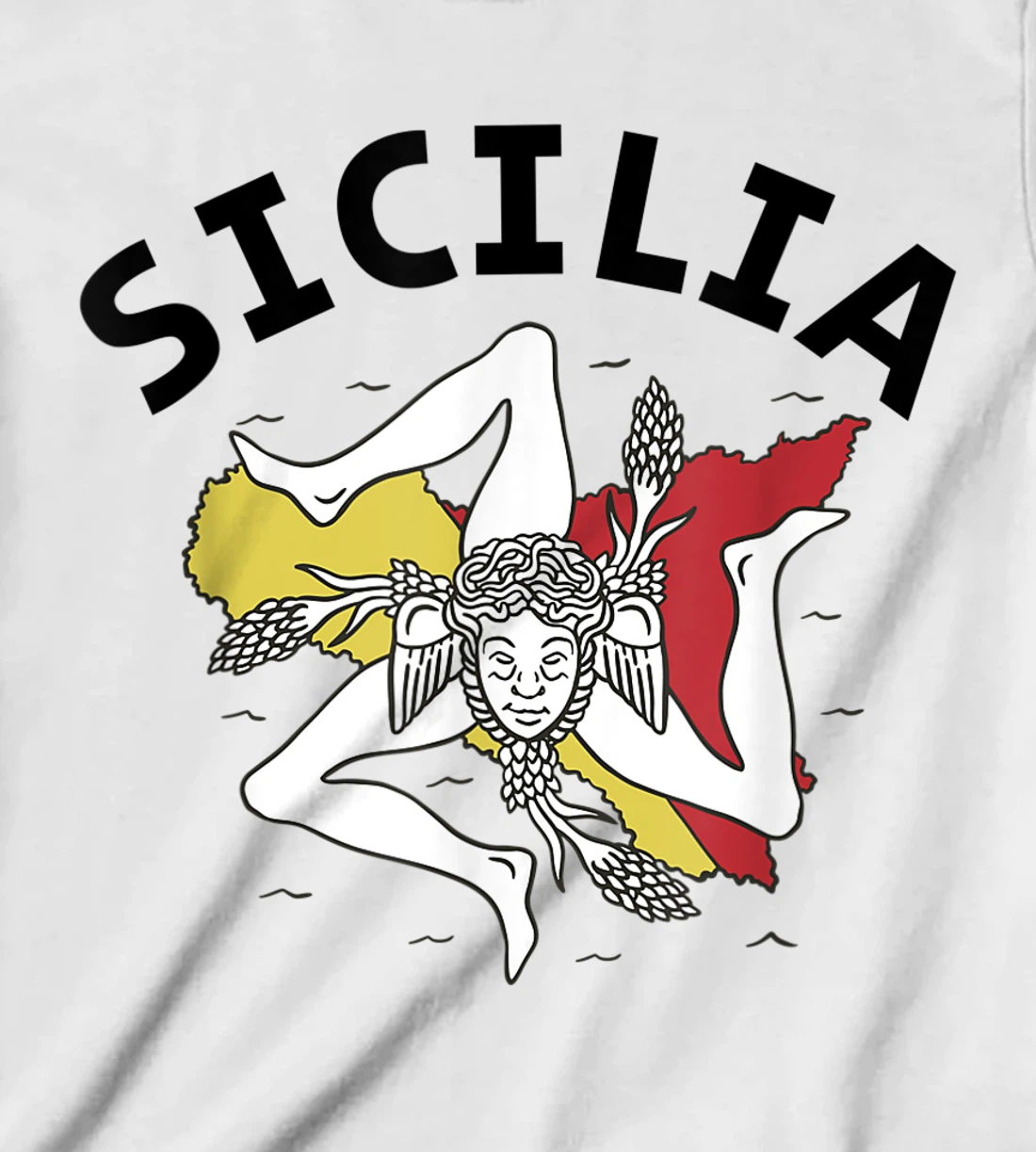 Sicilia Flag Sicily Palermo Italy T-Shirt, Kid T-Shirt and Women T-Shirt