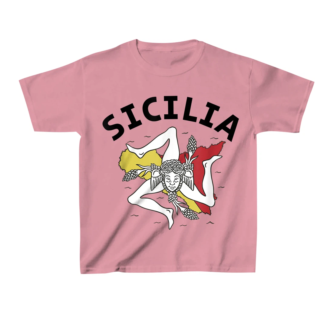 Sicilia Flag Sicily Palermo Italy T-Shirt, Kid T-Shirt and Women T-Shirt