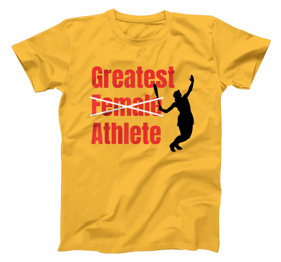 Womens Silhouette Women Tennis Greatest Female Athlete T-Shirt, Women T-Shirt