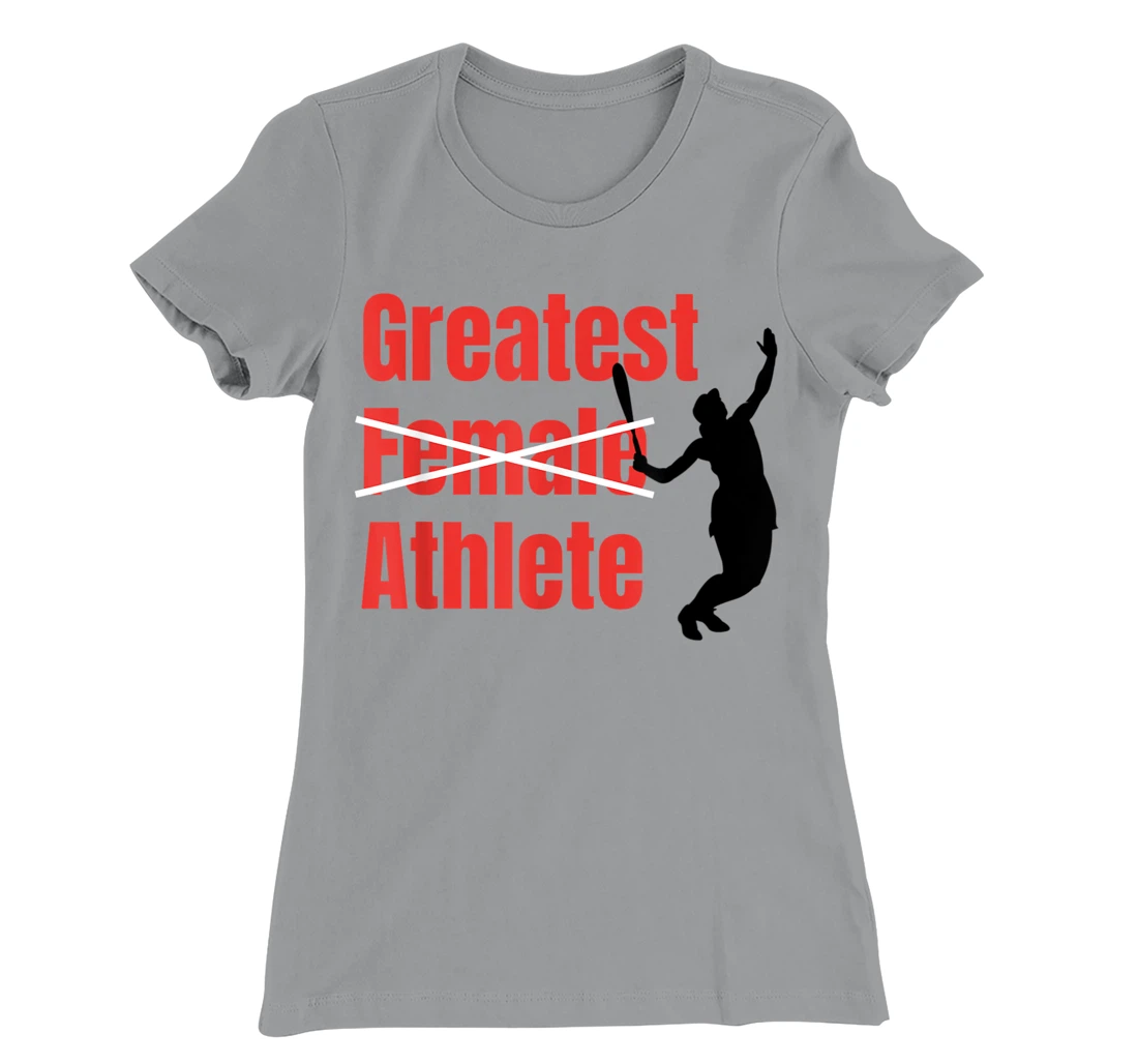 Womens Silhouette Women Tennis Greatest Female Athlete T-Shirt, Women T-Shirt