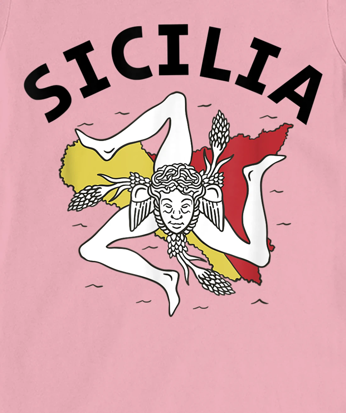 Sicilia Flag Sicily Palermo Italy T-Shirt, Kid T-Shirt and Women T-Shirt