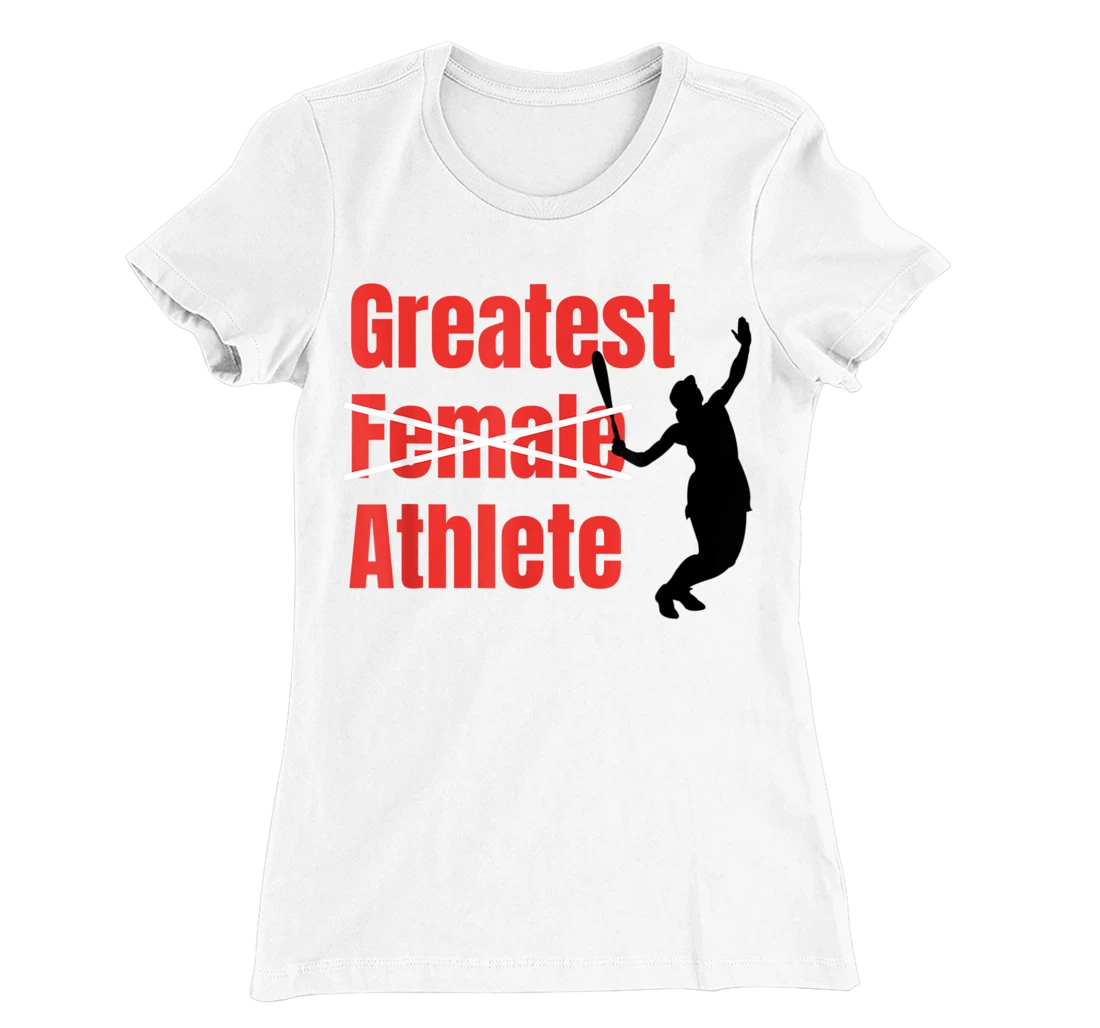 Womens Silhouette Women Tennis Greatest Female Athlete T-Shirt, Women T-Shirt