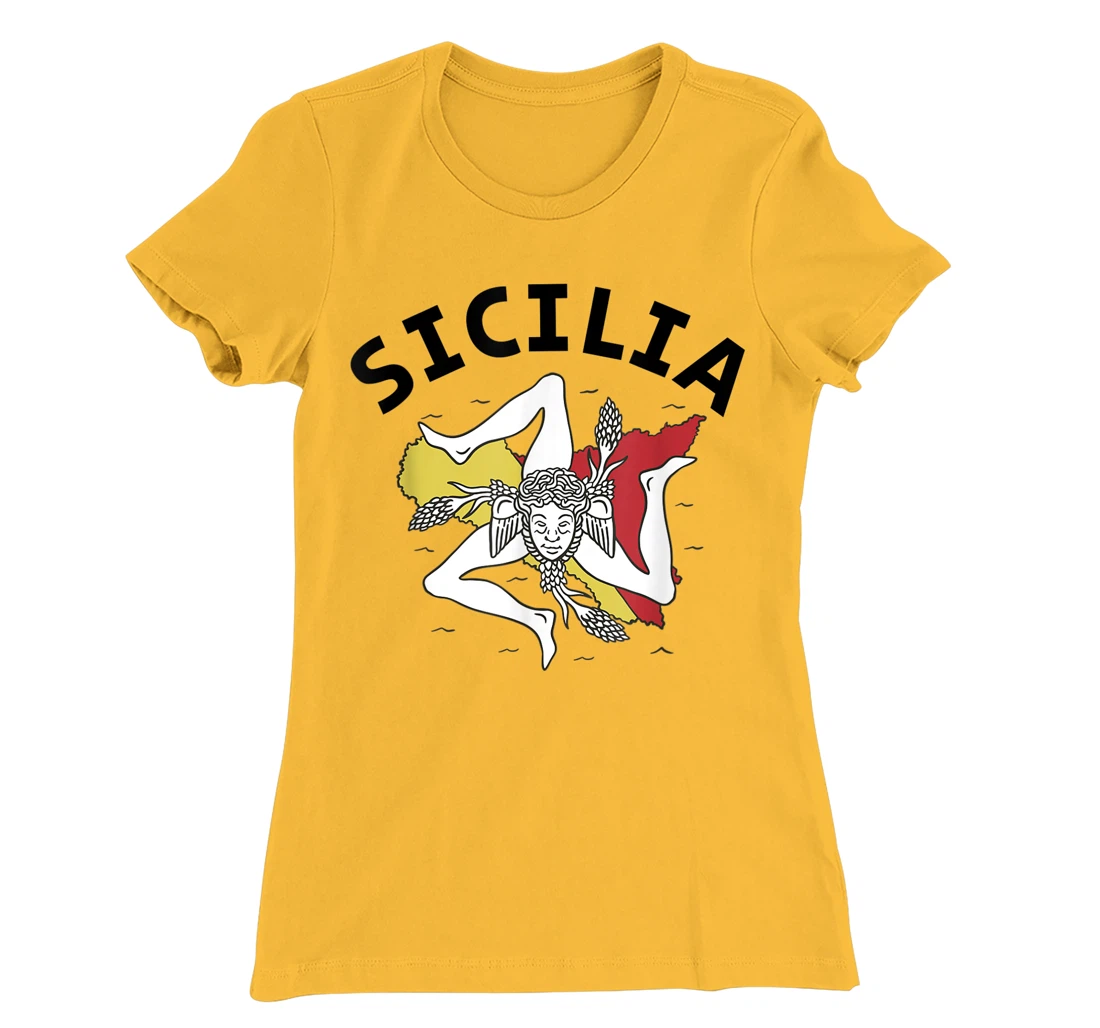 Sicilia Flag Sicily Palermo Italy T-Shirt, Kid T-Shirt and Women T-Shirt