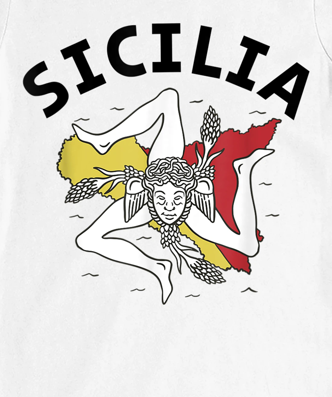 Sicilia Flag Sicily Palermo Italy T-Shirt, Kid T-Shirt and Women T-Shirt