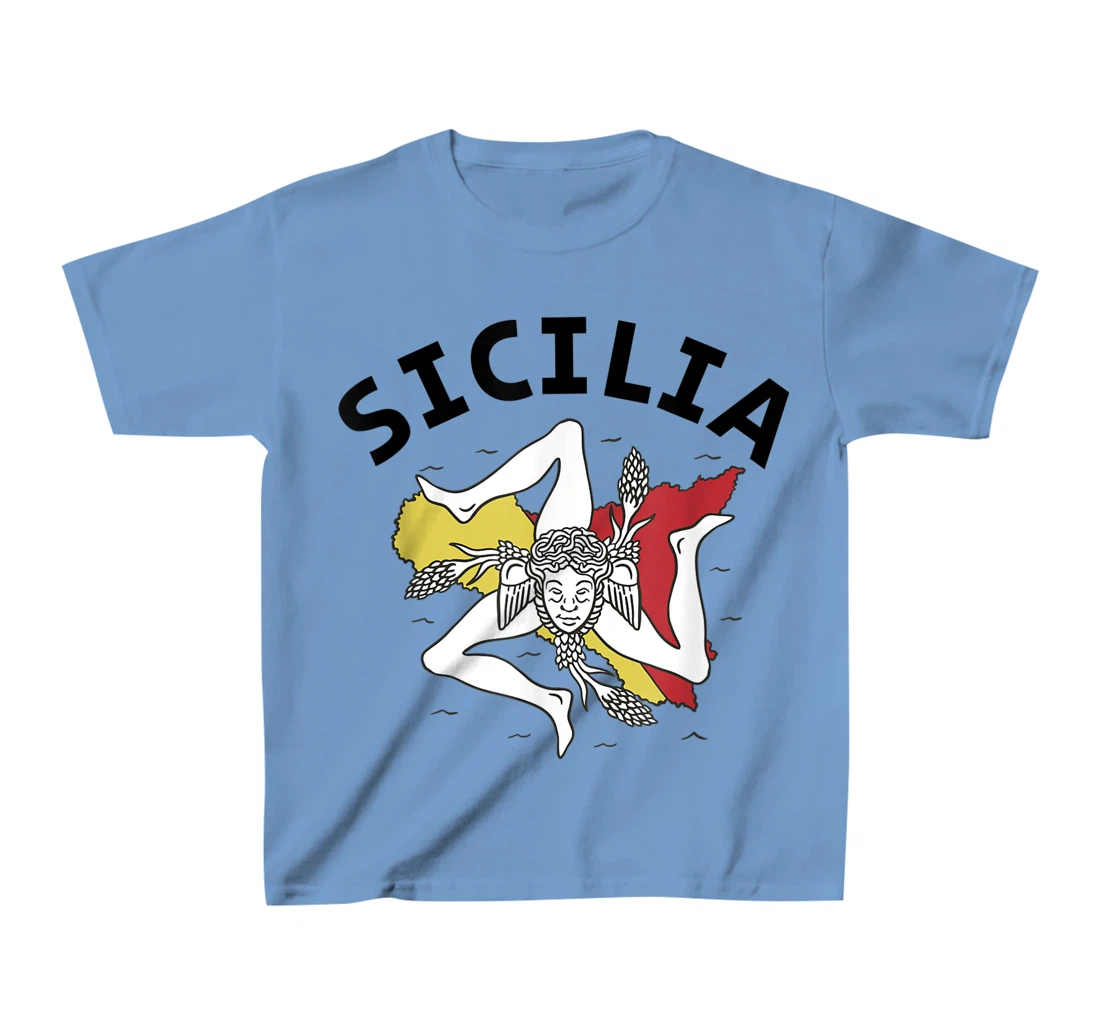 Sicilia Flag Sicily Palermo Italy T-Shirt, Kid T-Shirt and Women T-Shirt
