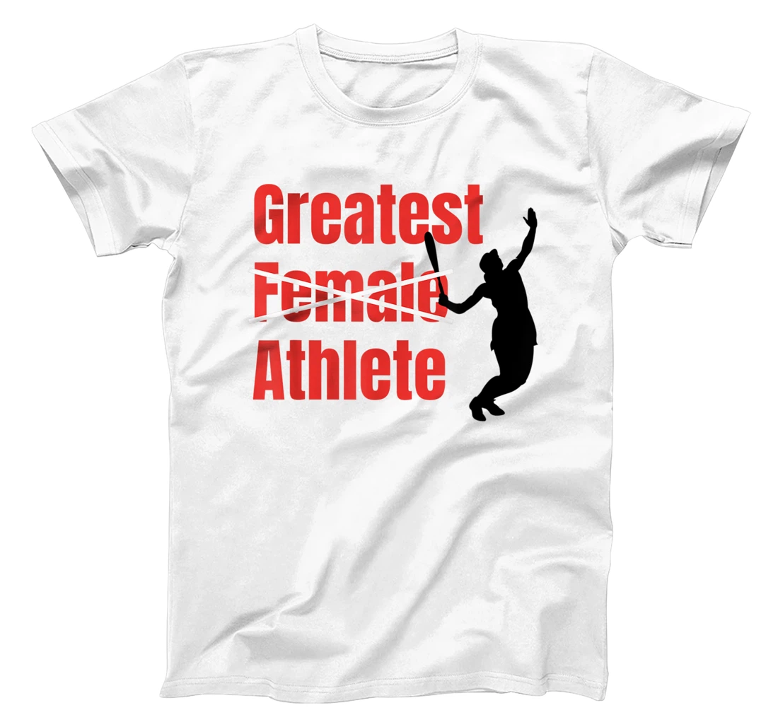 Womens Silhouette Women Tennis Greatest Female Athlete T-Shirt, Women T-Shirt