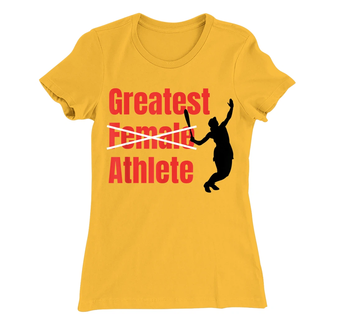 Womens Silhouette Women Tennis Greatest Female Athlete T-Shirt, Women T-Shirt