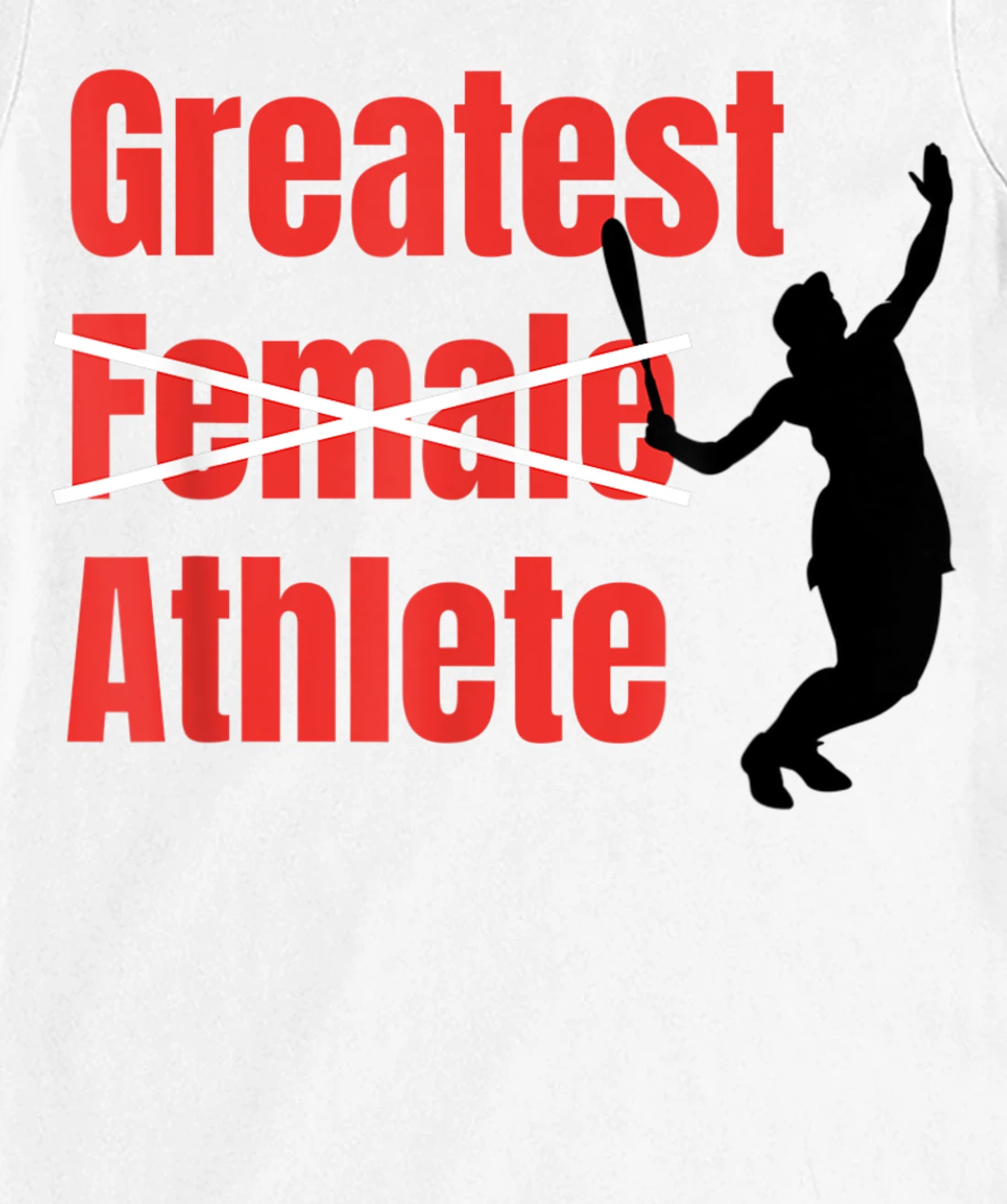 Womens Silhouette Women Tennis Greatest Female Athlete T-Shirt, Women T-Shirt