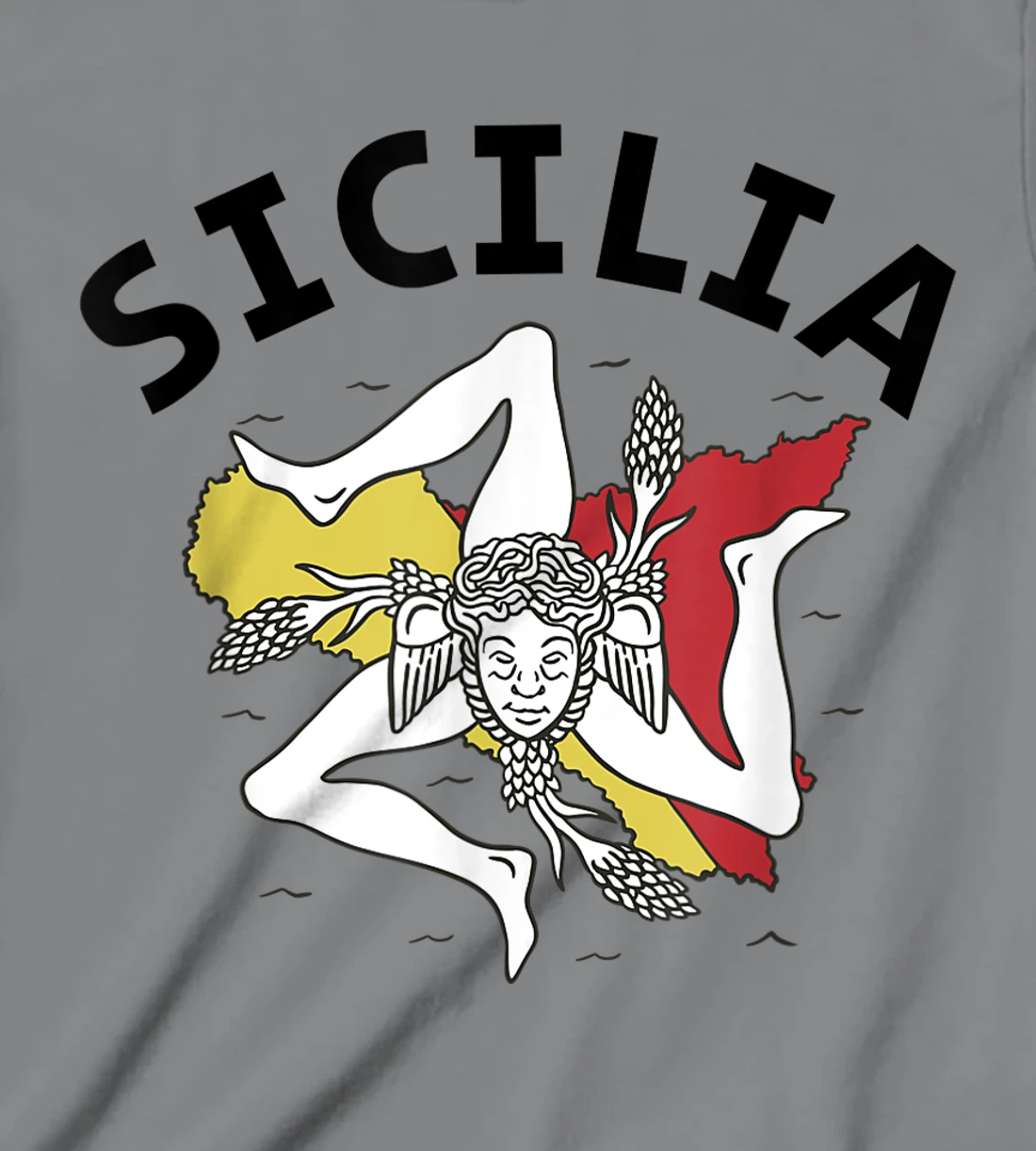 Sicilia Flag Sicily Palermo Italy T-Shirt, Kid T-Shirt and Women T-Shirt