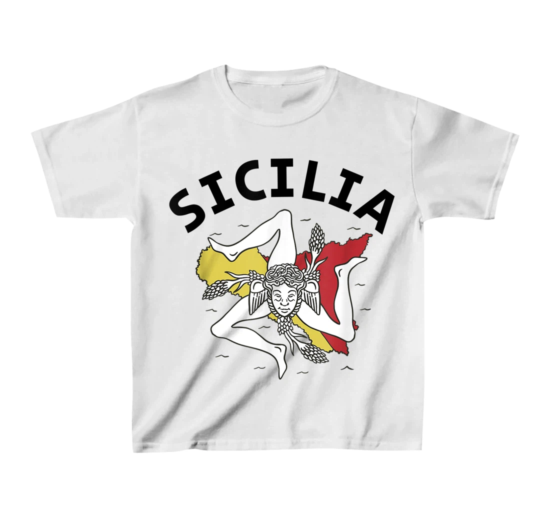 Sicilia Flag Sicily Palermo Italy T-Shirt, Kid T-Shirt and Women T-Shirt