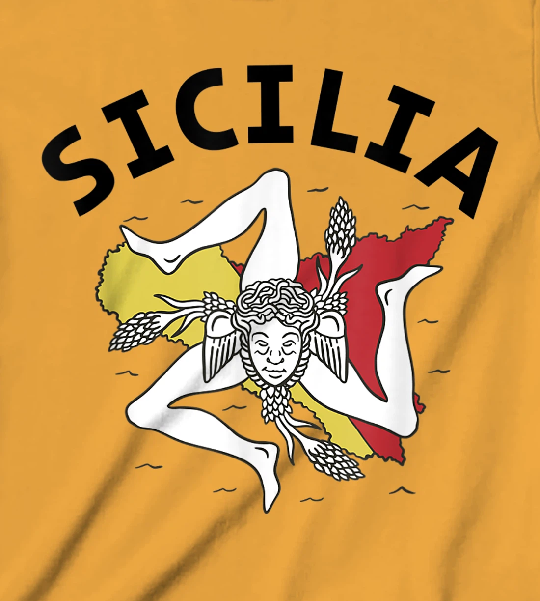 Sicilia Flag Sicily Palermo Italy T-Shirt, Kid T-Shirt and Women T-Shirt