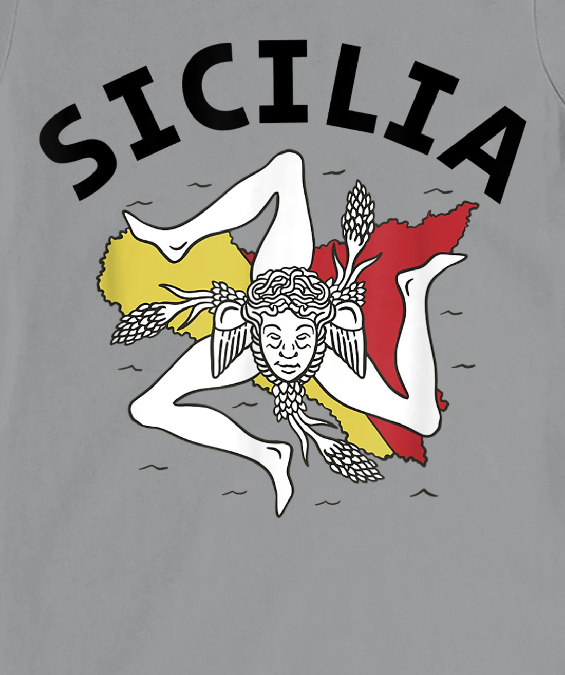 Sicilia Flag Sicily Palermo Italy T-Shirt, Kid T-Shirt and Women T-Shirt