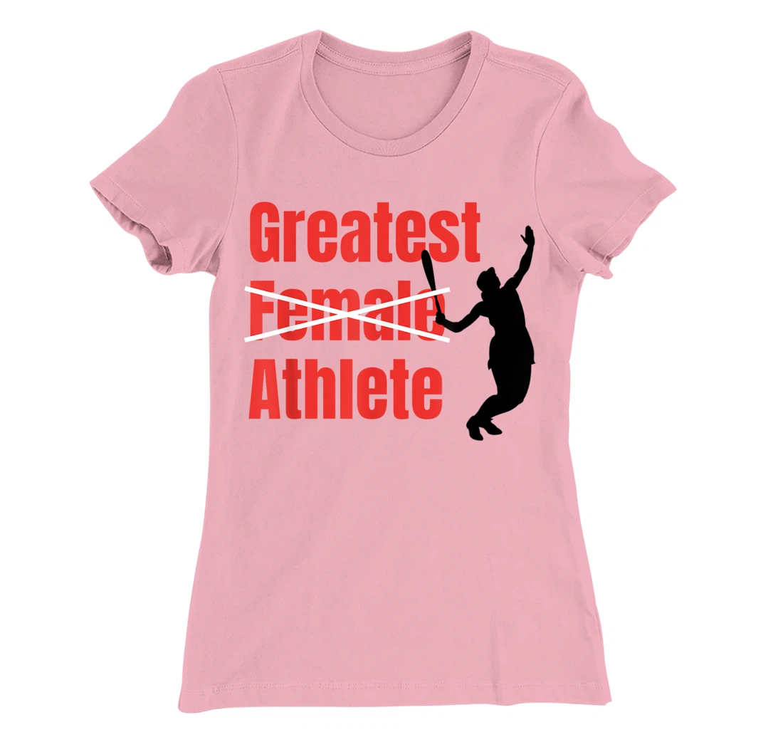 Womens Silhouette Women Tennis Greatest Female Athlete T-Shirt, Women T-Shirt