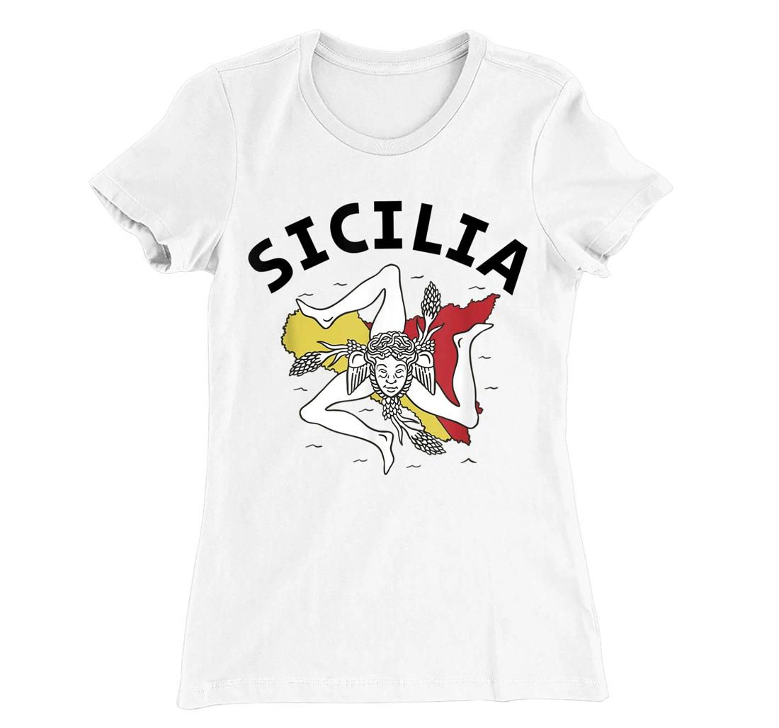 Sicilia Flag Sicily Palermo Italy T-Shirt, Kid T-Shirt and Women T-Shirt