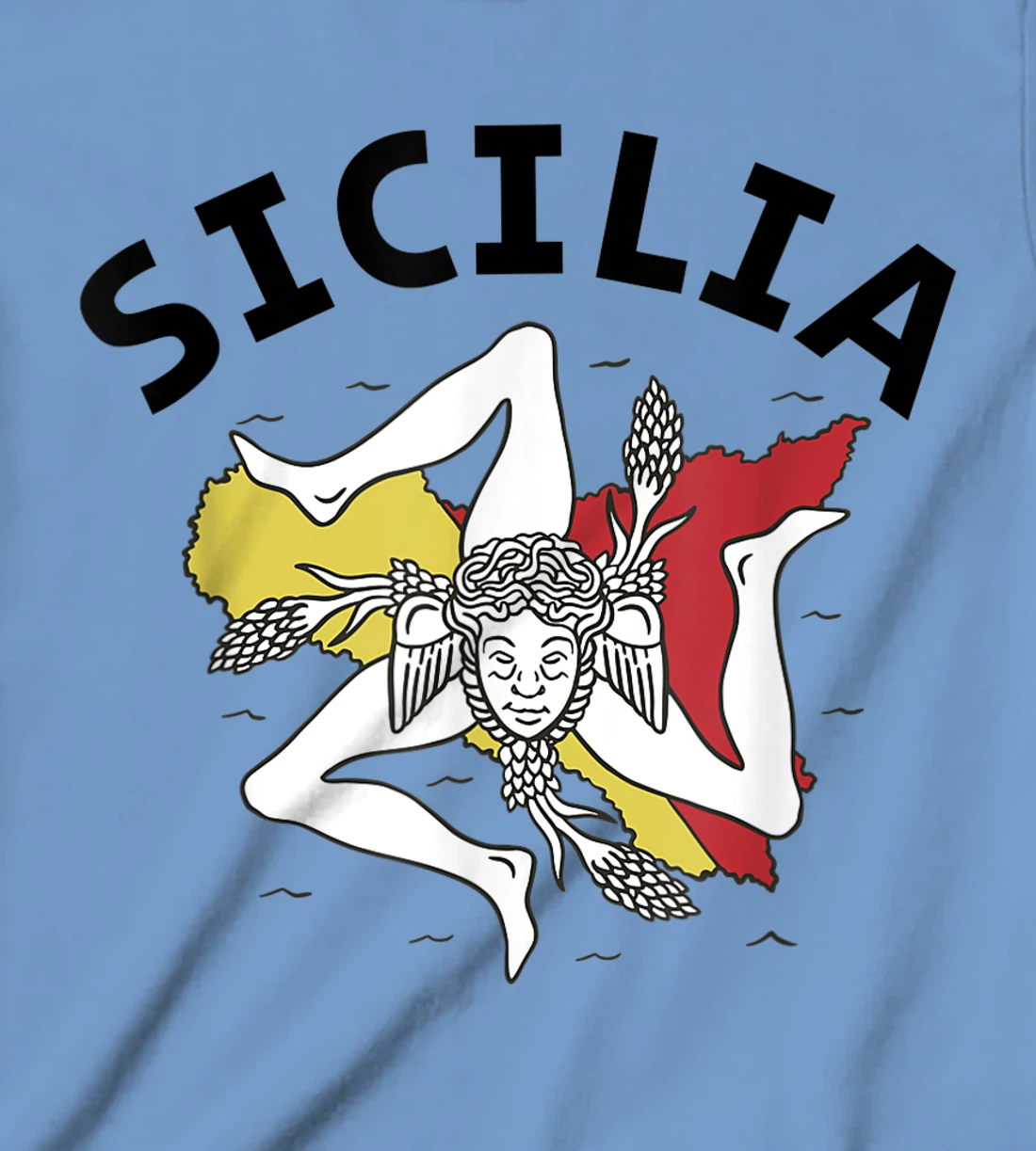 Sicilia Flag Sicily Palermo Italy T-Shirt, Kid T-Shirt and Women T-Shirt