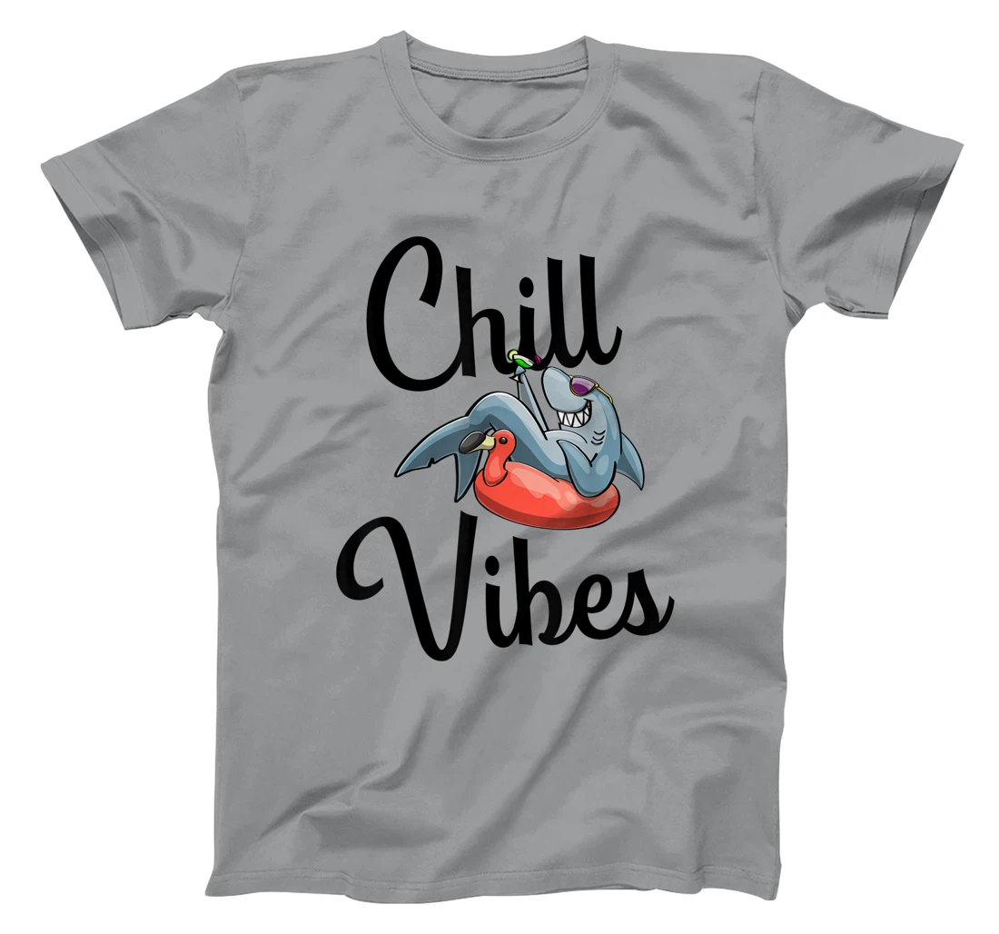 Chill Vibes Only Shark love Funny Men Love T-Shirt, Women T-Shirt