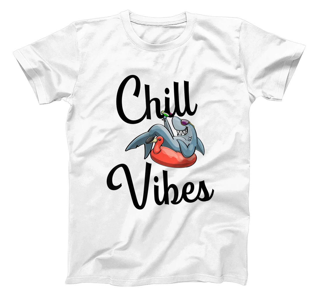 Chill Vibes Only Shark love Funny Men Love T-Shirt, Women T-Shirt