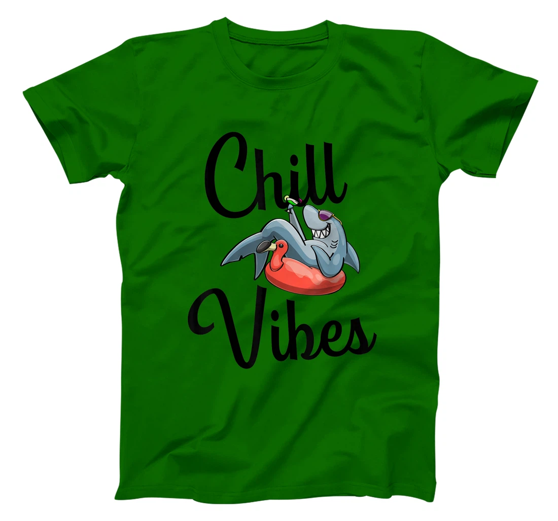 Chill Vibes Only Shark love Funny Men Love T-Shirt, Women T-Shirt