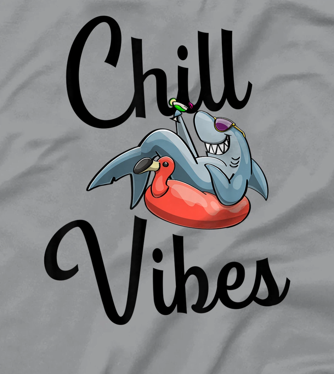 Chill Vibes Only Shark love Funny Men Love T-Shirt, Women T-Shirt