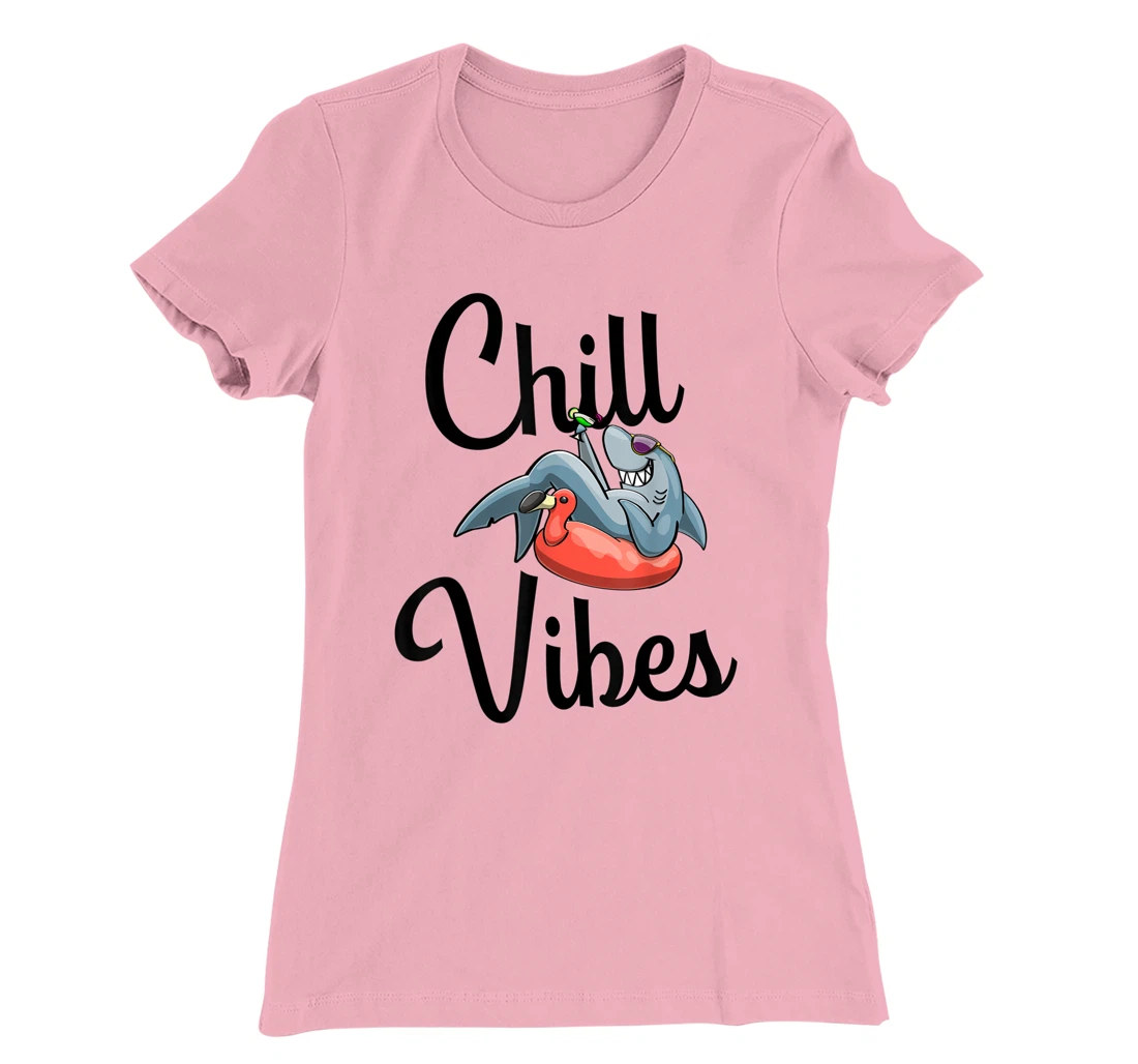 Chill Vibes Only Shark love Funny Men Love T-Shirt, Women T-Shirt