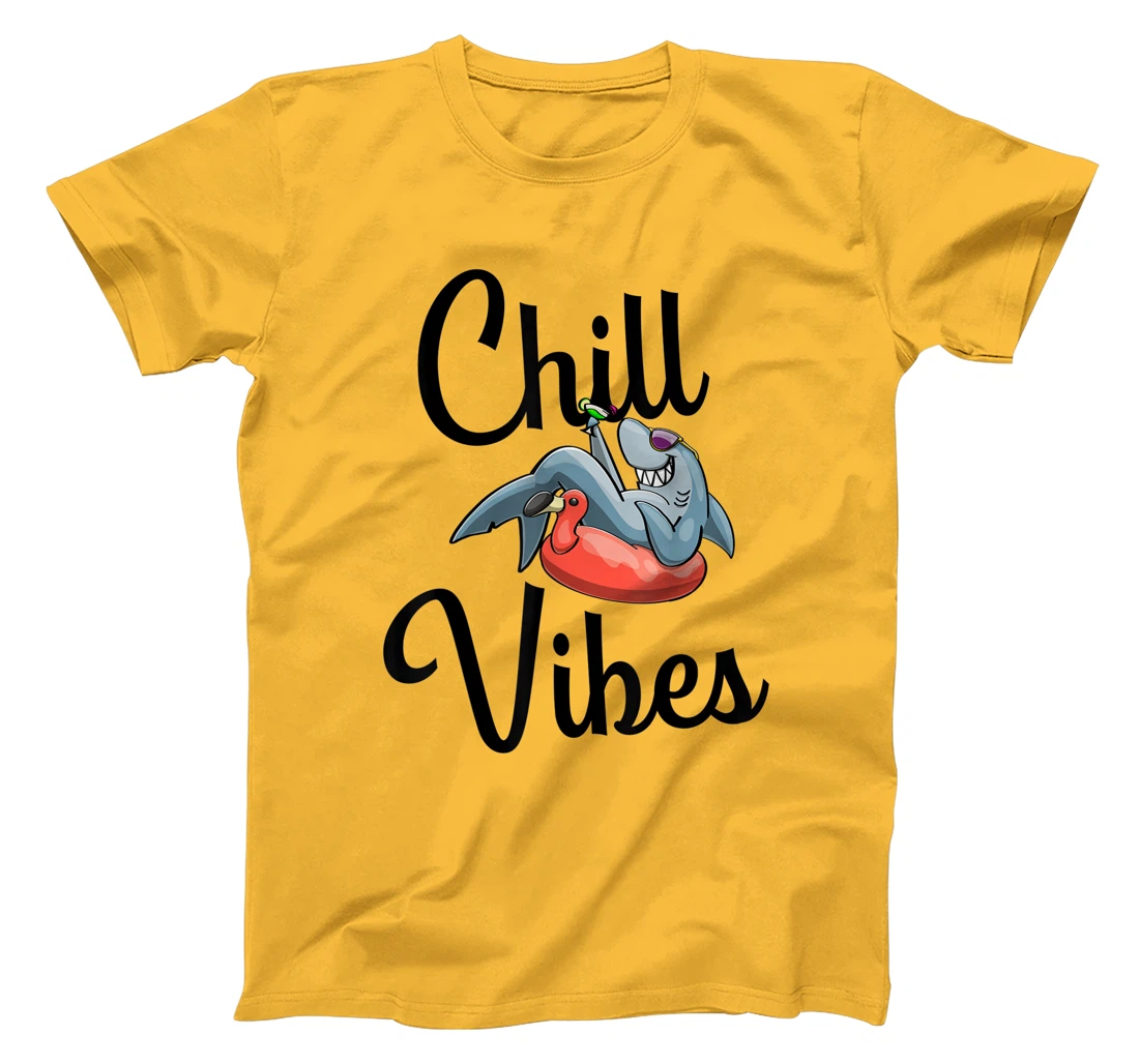 Chill Vibes Only Shark love Funny Men Love T-Shirt, Women T-Shirt