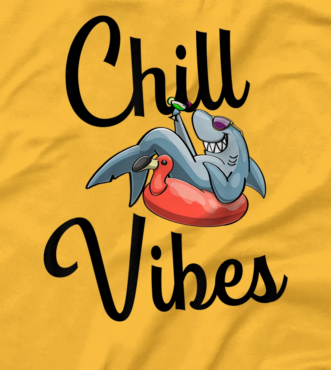 Chill Vibes Only Shark love Funny Men Love T-Shirt, Women T-Shirt