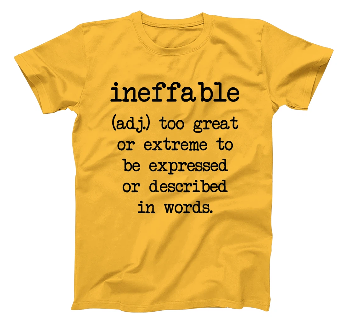Ineffable Word Definition T-Shirt, Women T-Shirt