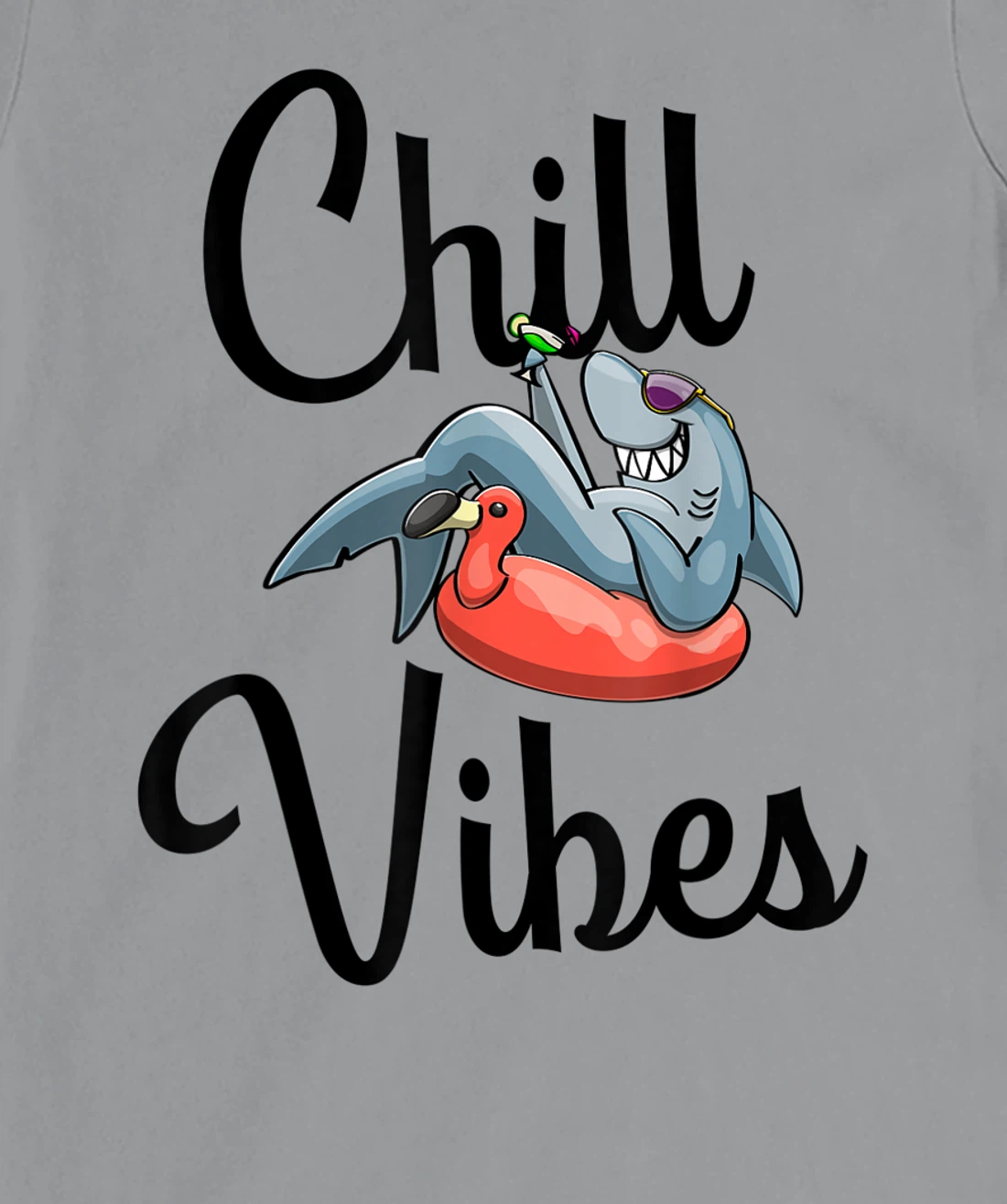 Chill Vibes Only Shark love Funny Men Love T-Shirt, Women T-Shirt