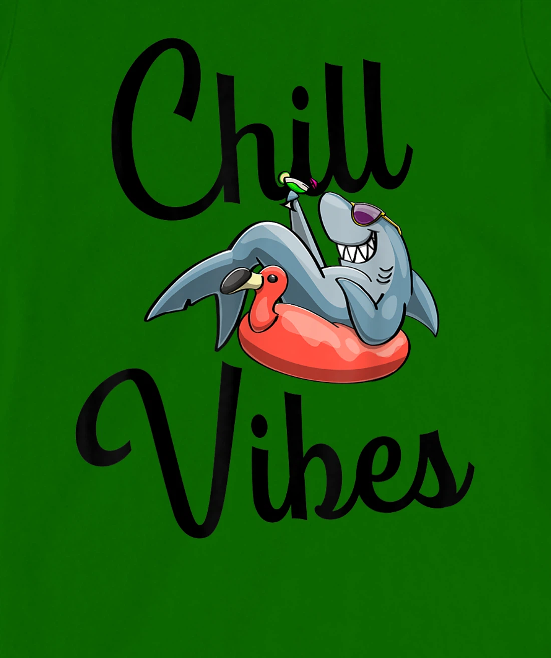 Chill Vibes Only Shark love Funny Men Love T-Shirt, Women T-Shirt