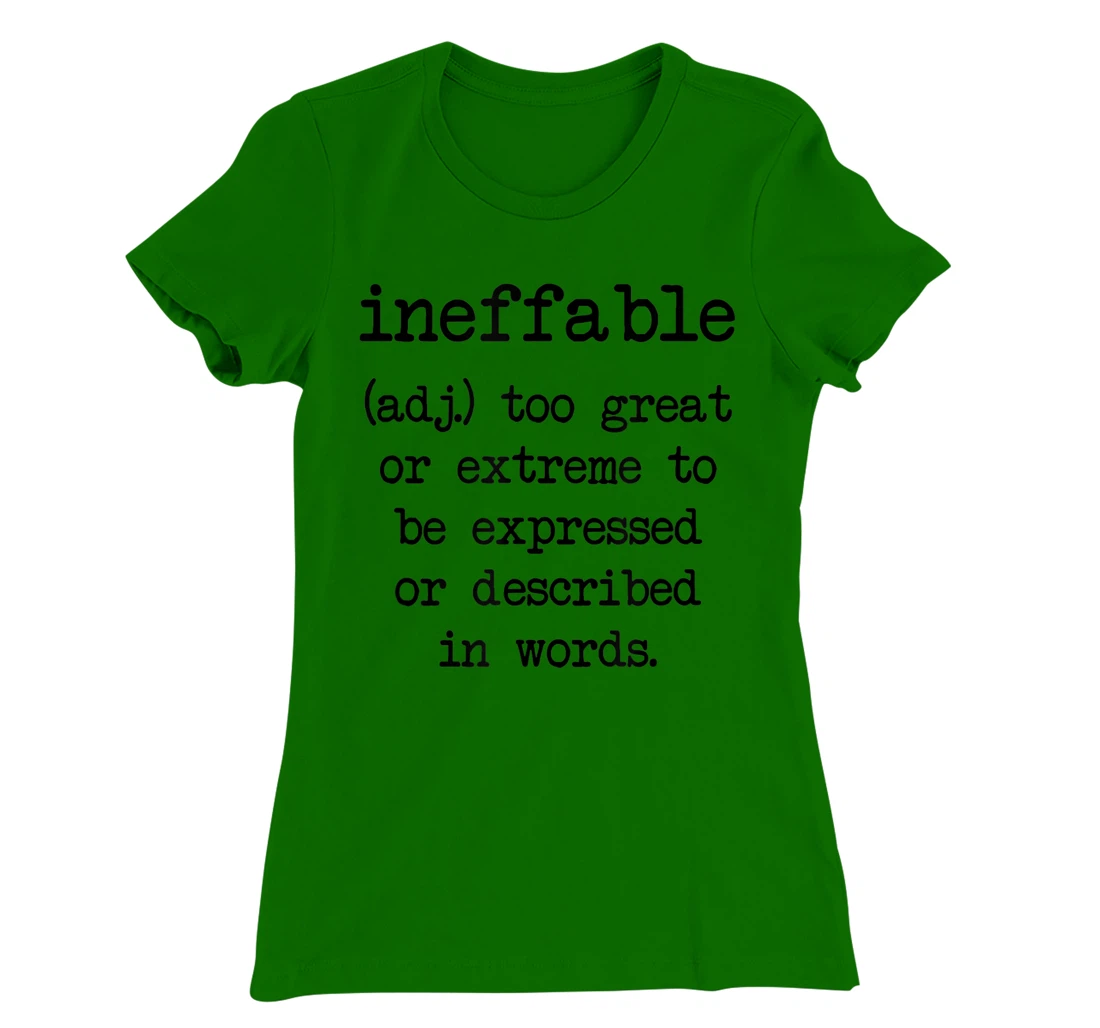 Ineffable Word Definition T-Shirt, Women T-Shirt