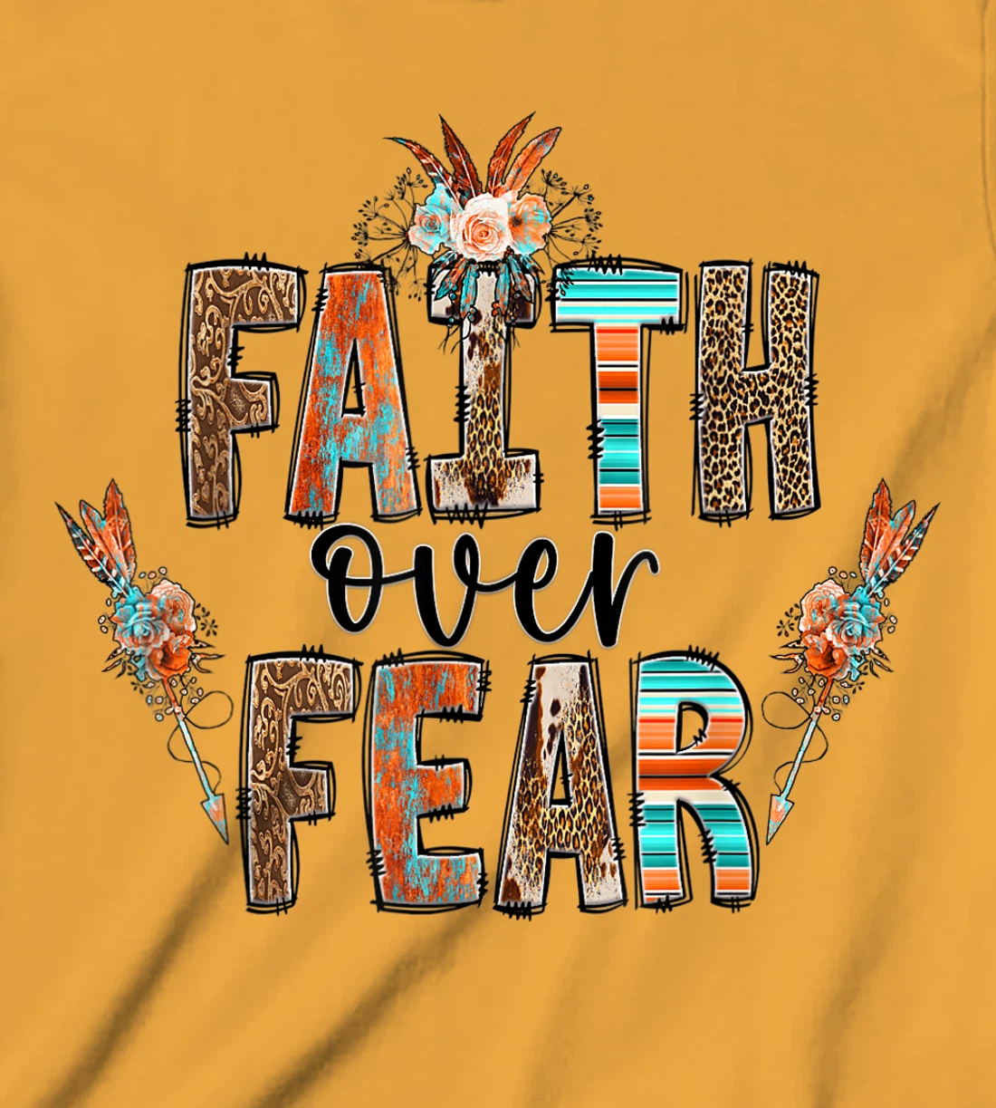 Womens Faith over Fear Christian Shirt for Women Faith-based Gift T-Shirt, Kid T-Shirt and Women T-Shirt