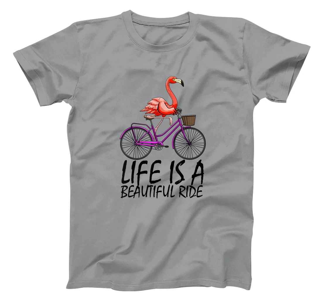 Life Is A Beautiful Ride Funny Women Pink Flammingo Love T-Shirt, Women T-Shirt