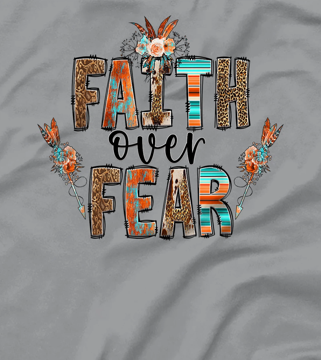 Womens Faith over Fear Christian Shirt for Women Faith-based Gift T-Shirt, Kid T-Shirt and Women T-Shirt