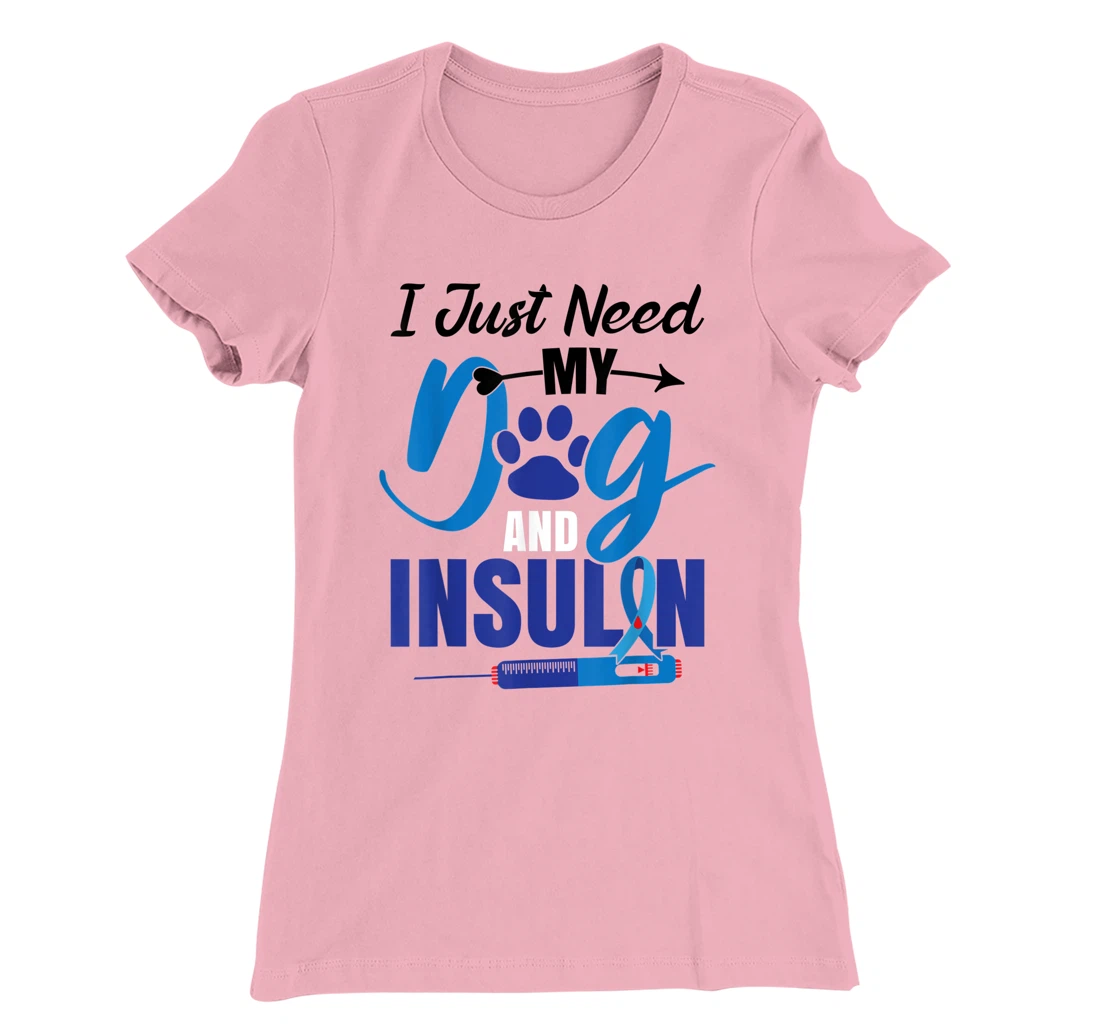 Funny Dog Insulin T1D Warrior Diabetes T-Shirt, Kid T-Shirt and Women T-Shirt