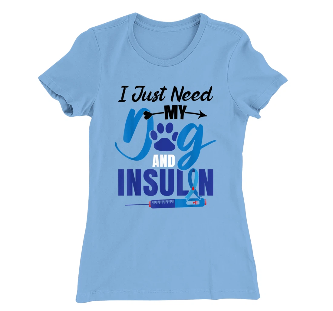 Funny Dog Insulin T1D Warrior Diabetes T-Shirt, Kid T-Shirt and Women T-Shirt