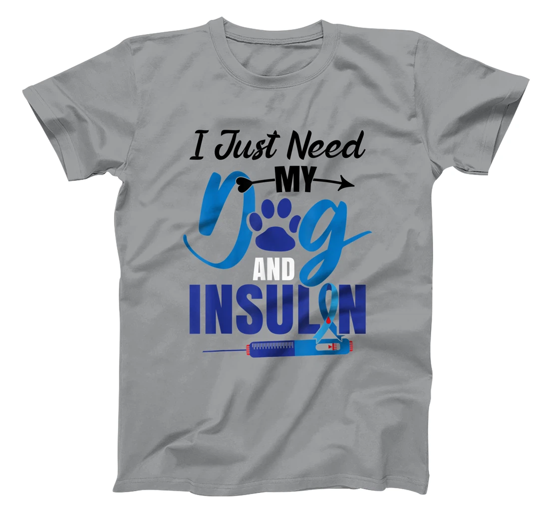 Funny Dog Insulin T1D Warrior Diabetes T-Shirt, Kid T-Shirt and Women T-Shirt