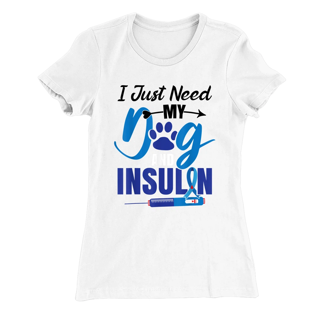 Funny Dog Insulin T1D Warrior Diabetes T-Shirt, Kid T-Shirt and Women T-Shirt