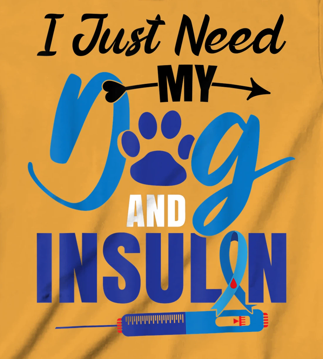 Funny Dog Insulin T1D Warrior Diabetes T-Shirt, Kid T-Shirt and Women T-Shirt